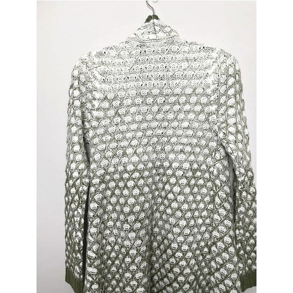 Time And Tru Flyaway Cardigan Sweater Open Front Chunky Knit Olive Green… - Picture 7 of 14